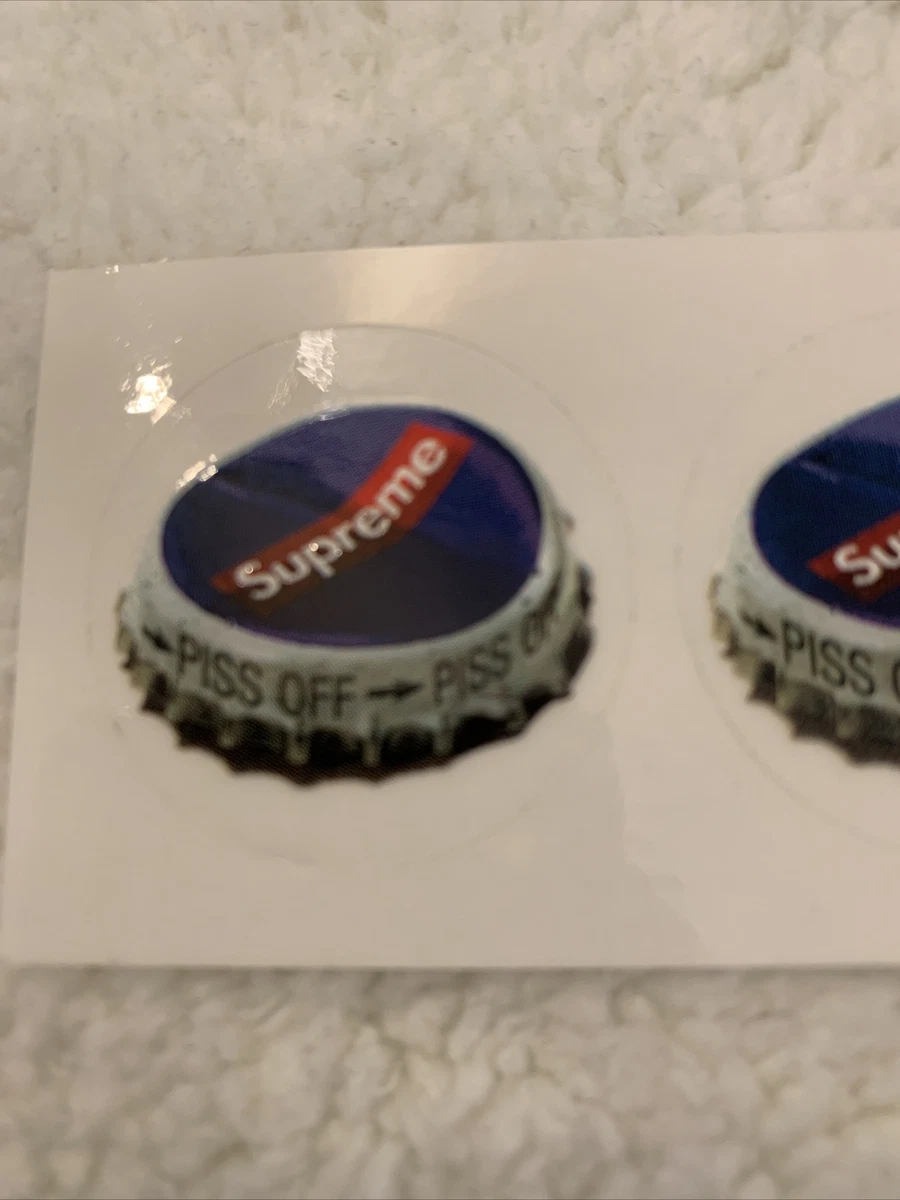 Supreme bottle top cap sticker