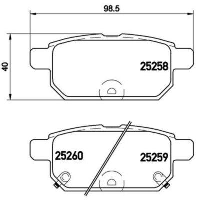 Bremsbelagsatz BREMBO P 79 029, Hinten