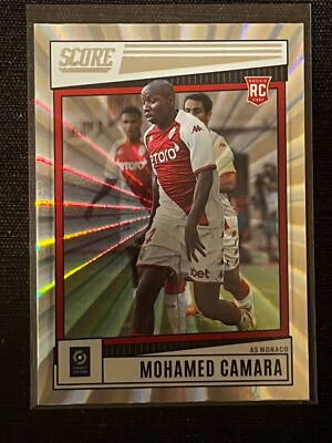 LASER CARD PANINI SCORE LIGUE 1 2022 ROOKIE MOHAMED CAMARA MONACO # 105 MINT