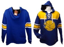 New Golden State Warriors Mens Size L Large Mitchell  Ness Blue Hoodie 85