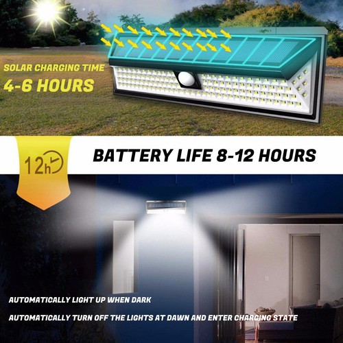 Commercial 99000000LM Solar Wall Lamp Dusk To Dawn Outdoor Road Street Light - Picture 9 of 45