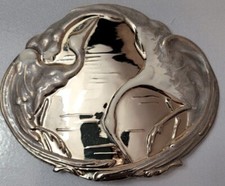 CHARMANT of Beverly Hills California Heron Birds Gold Tone BELT BUCKLE