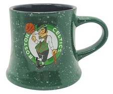 14oz Speckled Vintage Diner Mug w/ Raised NBA Logo Inner Color (Boston Celtics)