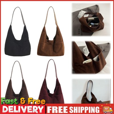 2 Stück Damen Wildleder Schultertasche Magnetverschluss groß Tragetasche für Reise Arbeit