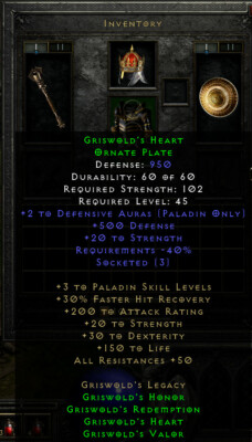 Griswold's Legacy / Griswolds Erbe, Full Set - Diablo 2 Resurrected PC Ladder