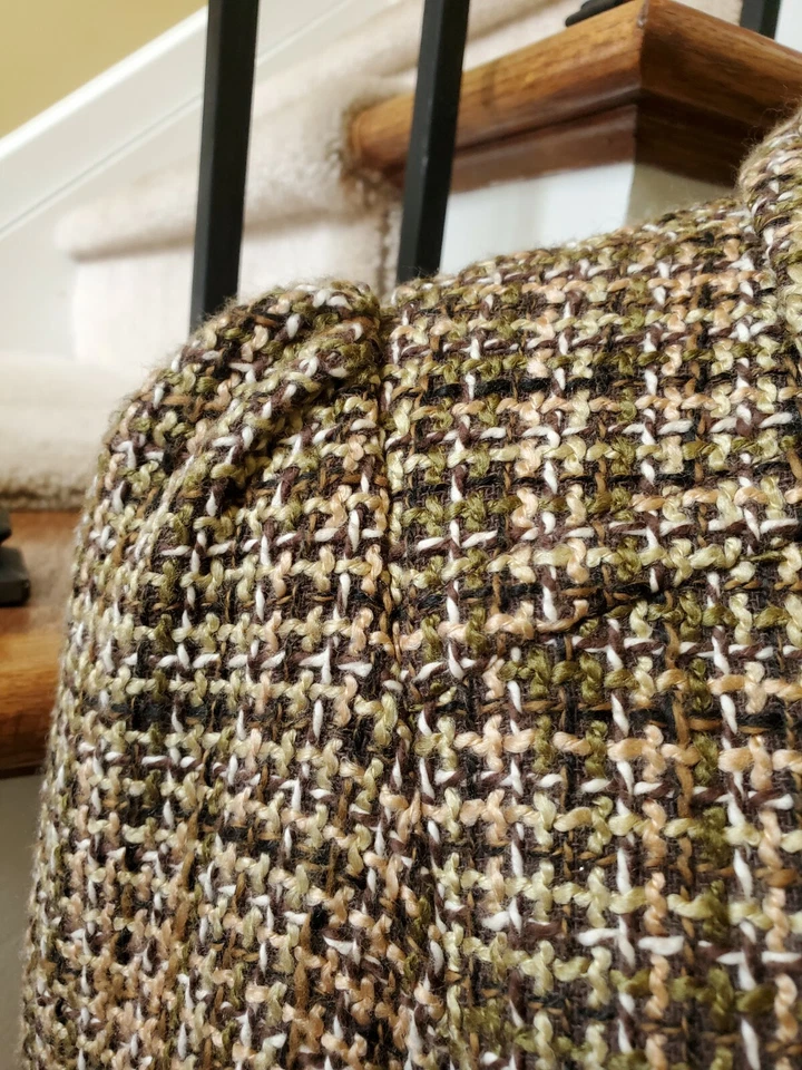 Casaco feminino BB DAKOTA verde xadrez forrado mistura de algodão tamanho M - Imagem 4 de 4