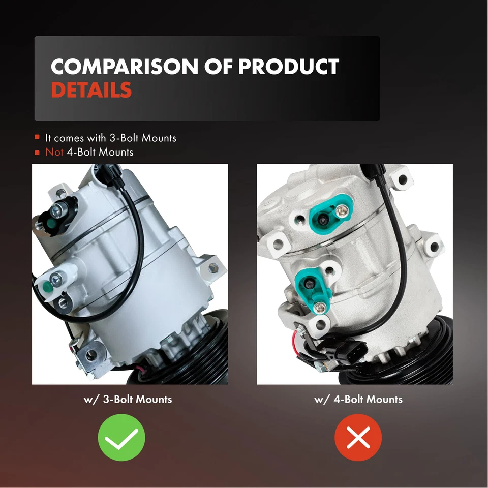 Compresor de aire acondicionado con soportes de 3 pernos para Hyundai ix35 Kia SPORTAGE III (SL) VS16 Foto 2 de 4