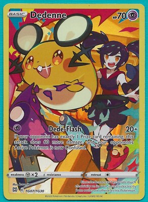 pokemon tcg brilliant stars single cards tg07/tg30 dedenne card Amazon.com: Dedenne TG07/TG30 - Brilliant Stars - Trainer Gallery Pokemon  Card main image 1