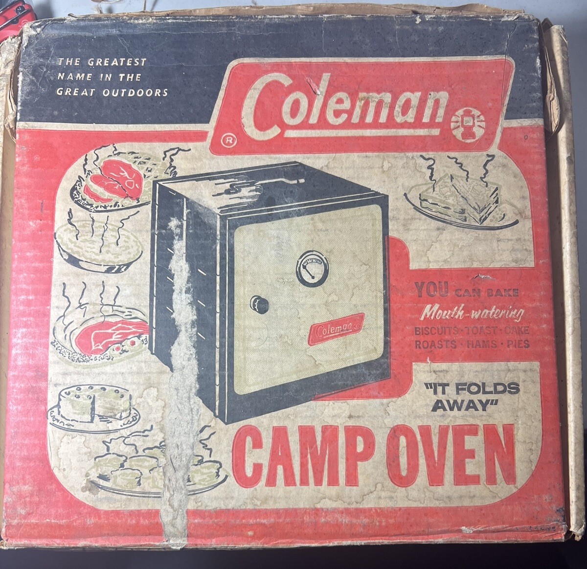 Coleman 5010A700 Folding Camp Oven Stove W/ Original Box Instructions Great  Cond