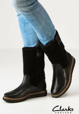 clarks boots kids black