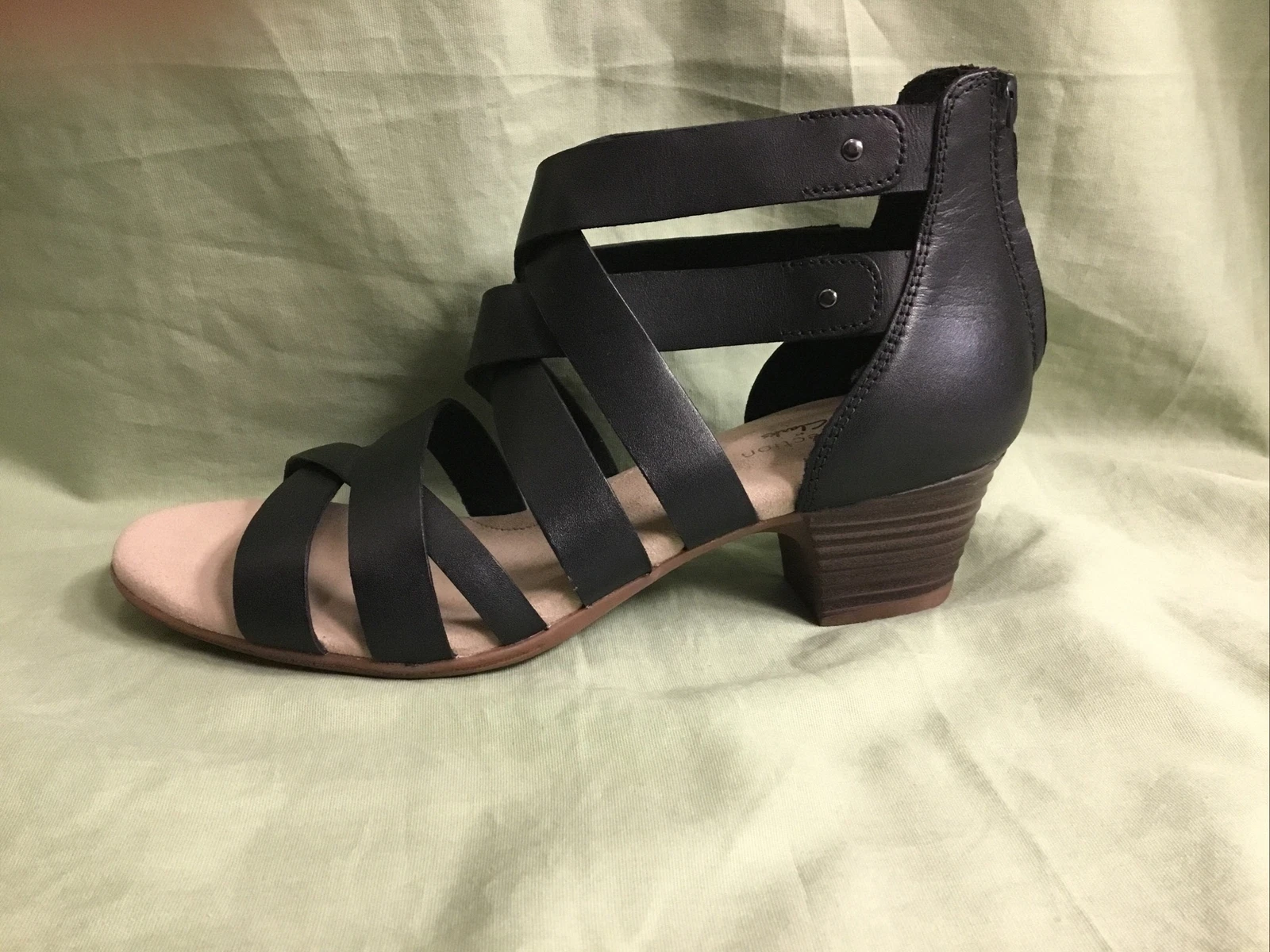 Nuovi sandali da donna neri Clarks Valarie da sogno (26149507) taglia 6 5 larghi