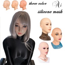 Female Mask Headwear Realistic Silicone Face Masks for Crossdresser Drag Queen