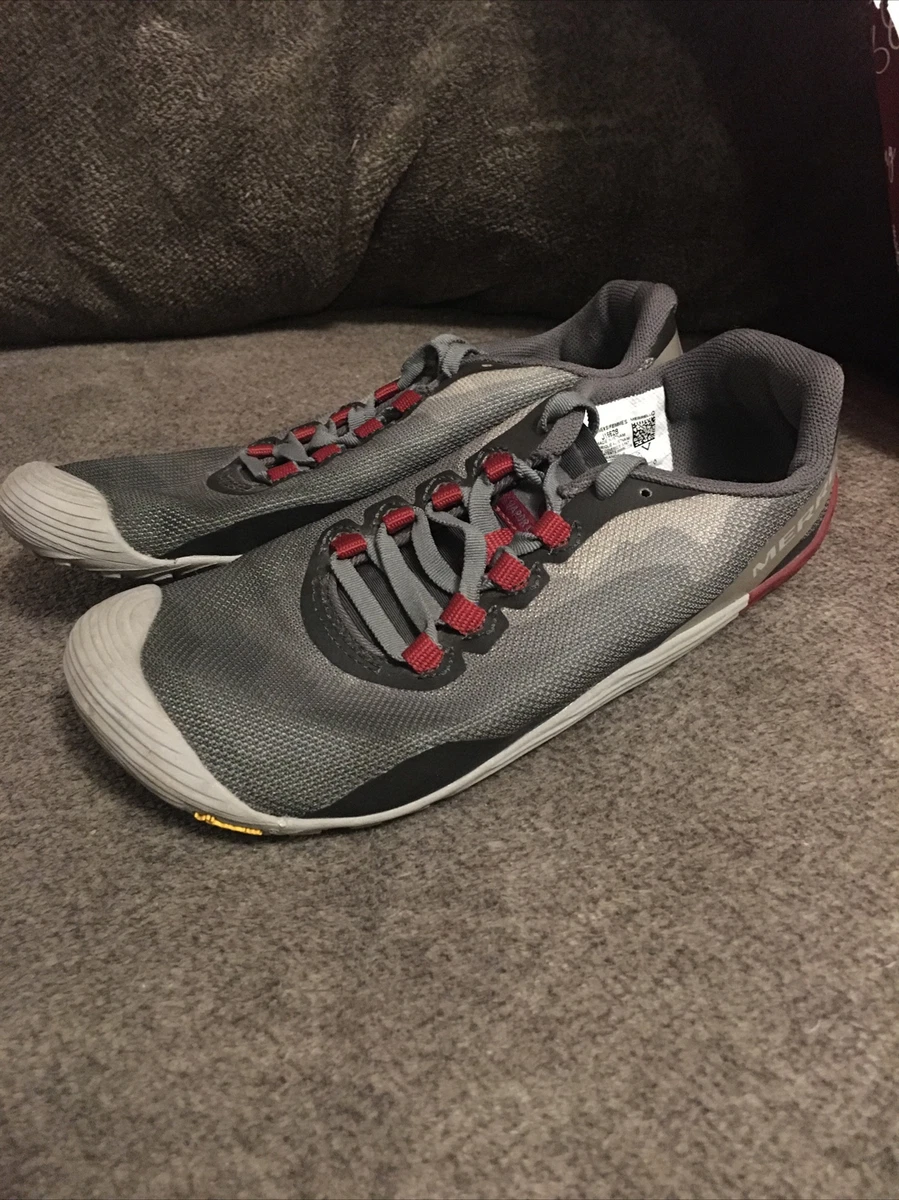 Merrell Vapor Glove 4 Womens Size 6.5 Gray Red J16628 Running Shoes