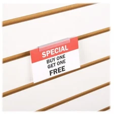 Slatwall Economy Sign Holder - Flush Signage & Card Grip for Slatwall 10 Pack