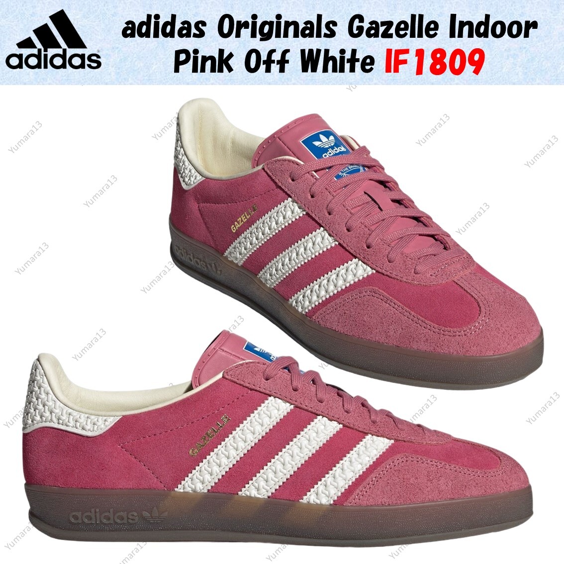 ★【Adidas】Gazelle Indoor Pink Off White★ adidas Women's Originals Gazelle Indoor 