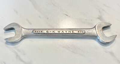 S-K Wayne #O-1820 Double Open End Wrench 9/16'' - 5/8'' USA