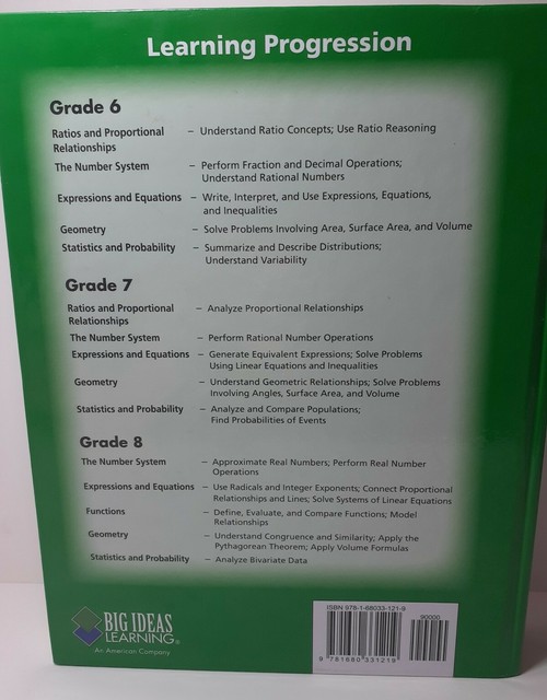 Big Ideas Math Course 1 Teacher Edition A Bridge to Success by Larson