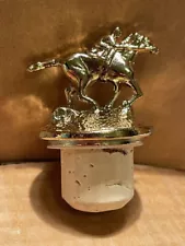 Blanton’s Bourbon Whiskey Cork Bottle Stopper w/Race Horse & Jockey Gold 'L'