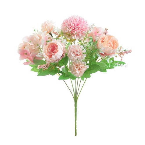 7 Köpfe Kunstblumen Seide Pfingstrose Bouquet Gefälschte Rose Hochzeit Home Party Dekor - Bild 14 von 15