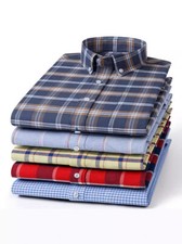 Mens Dress Oxford Shirts Formal Business Long Sleeves Cotton Casual Shirts Tops