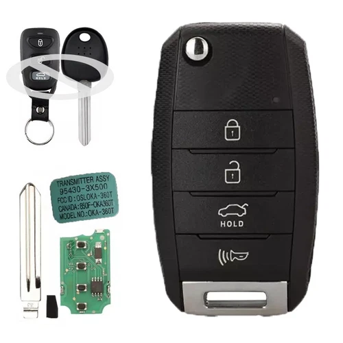 Upgraded Flip Remote Key Fob for Hyundai Elantra 2011-16 OSLOKA-360T,95430-3X500