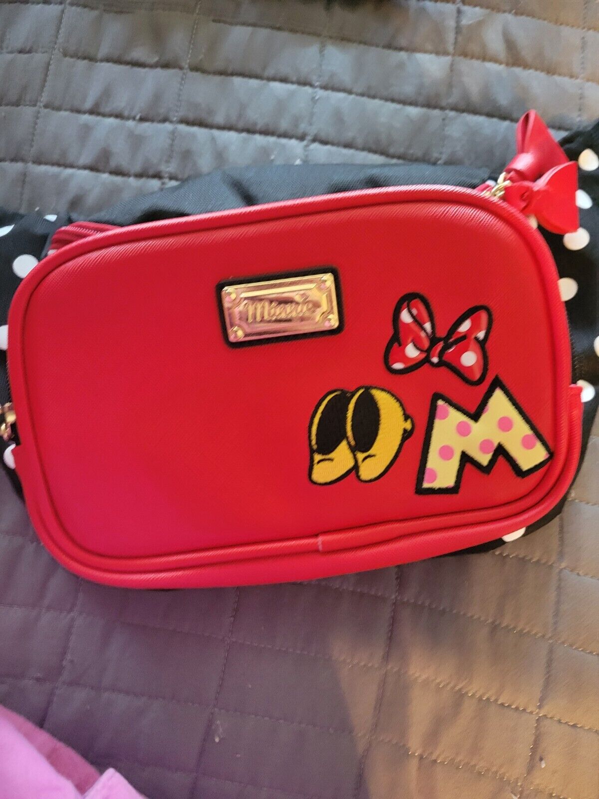 Disney Minnie Mouse Purse Bag Faux Leather Fanny … - image 1