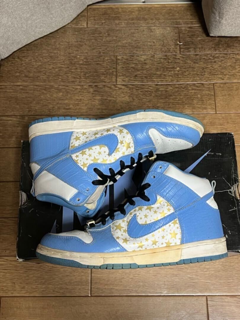 NIKE x Supreme DUNK HIGH PRO SB SUPREME Blue Stars US 9.5 27.5cm 307385-141  Used