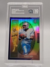 2019 LEGACY WARREN MOON PRIZM SAPPHIRE 10 GEM CARD HOUSTON OILERS 7/50 TAG psa