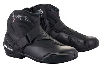 Alpinestars SMX 1 R V2 Schwarz Gr. 44 kurzer Motorradstiefel Sport Riding Boot