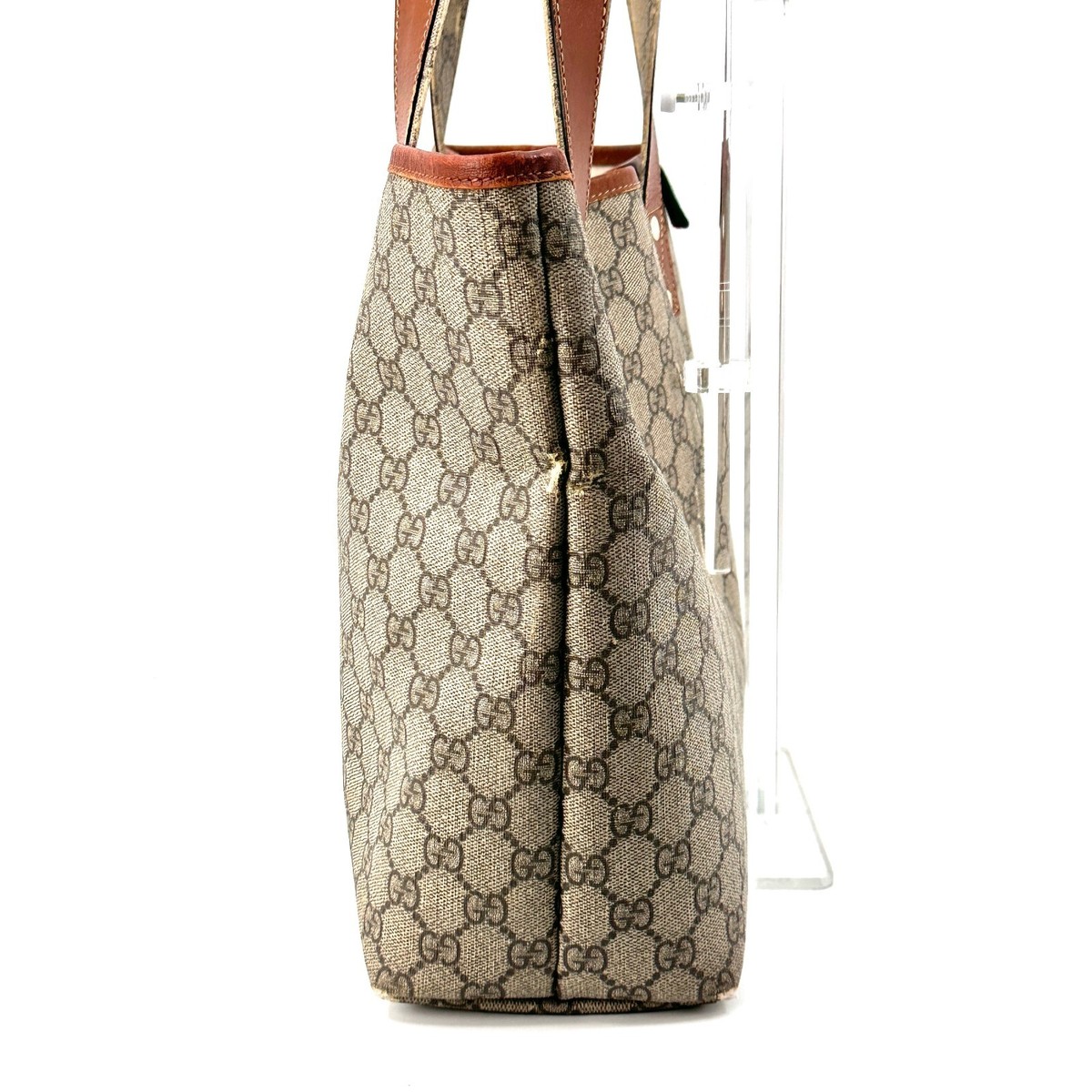 Gucci Sherry Line Tote Bag PVC Brown 211134 Authentic | eBay
