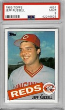 1985 Topps #651 - Jeff RUSSELL - PSA 9+++ Reds