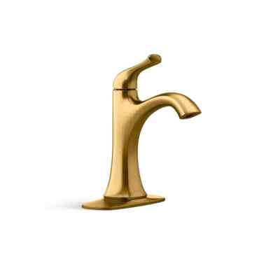 #ad KOHLER Sundae Single Handle Single Hole Faucet in Vibrant Brushed Moderne Brass $97.29