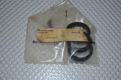THREE NEW ALFA LAVAL RUBBER SEALS 190601