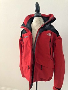 north face hyvent jacket red