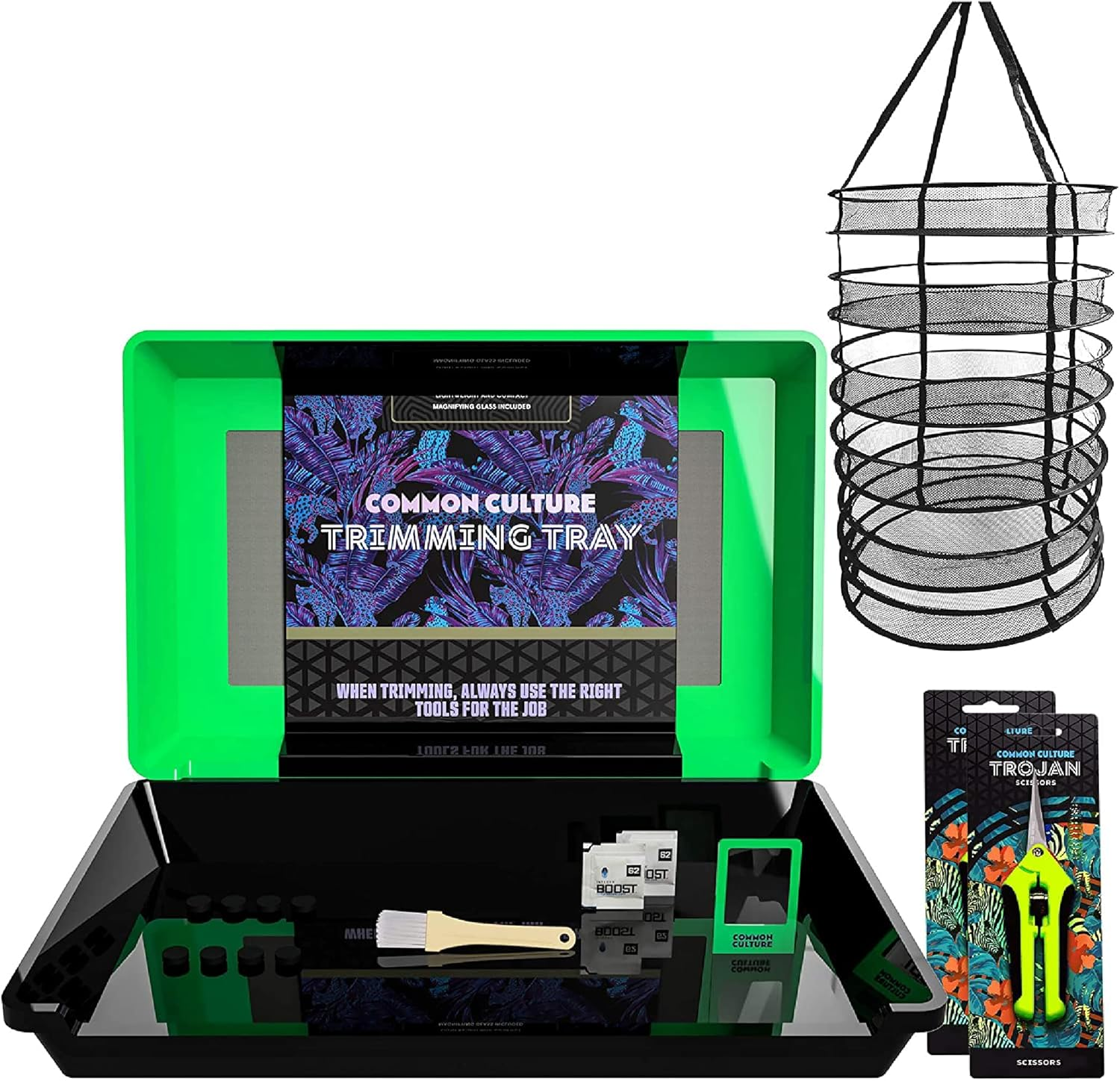 COMMON CULTURE トリミングトレイ - 150 ミクロンドライシフトスクリーンセット - 24インチ折りたたみ式