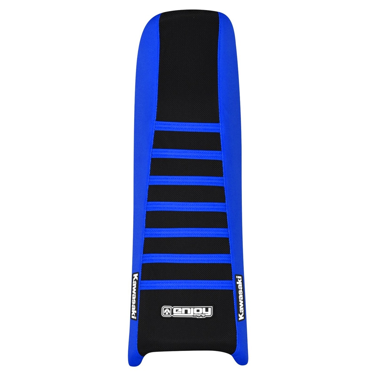 1989 KAWASAKI KDX 200 gripper seat cover TM BLUE/BLACK/TM BLUE