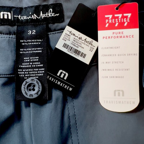 TravisMathew Majestic X Players Pure Performance Active Golf Pant 32X32 Grey NEW - Picture 4 of 8