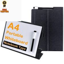 CRCHOM Small White Board 9" x 12" Portable Magnetic Desktop 9"W x 12"H, Black