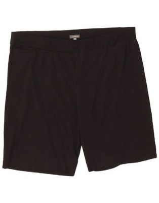 Marks & Spencer Womens Autograph Casual Shorts UK 26 5XL W46  Black Viscose AR15