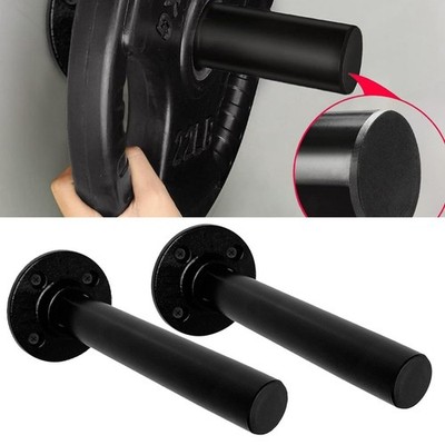 2x Weight Plates Storage Rack Wall Mount Barbell Plate Storage Rack for Home Gym