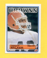 1983 Topps DWIGHT WALKER Cleveland Browns Rookie RC Card. rookie card picture