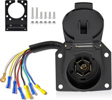 4 Way Flat to 7 Way Round Blade Trailer Adapter Wiring Harness 4 Pin to 7 Pin El