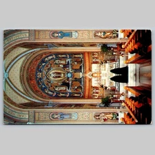 Postcard Benedictine Sanctuary Clyde Missouri Religious Interior