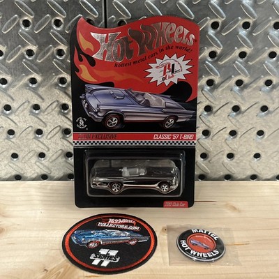 2012 Hot Wheels RLC Club Classic '57 T-Bird Chrome #1204/3000 Patch+ Pin
