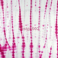 Tie Dye Pink & White Shibori 100% Cotton Seamless Handmade Women Cotton Fabric