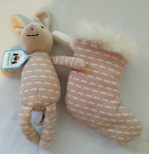 Jellycat Pink Shimmer Stocking Bunny SHIM4SB With Tag