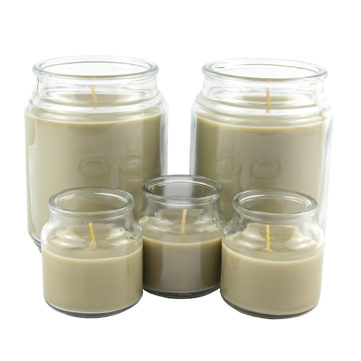 Набор свечей в банке с ароматом прибрежного дерева, 5 ШТ