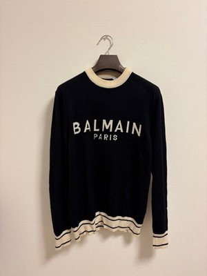 Balmain Long Sleeve High Gauge Knit Sweater S 175cm 62kg