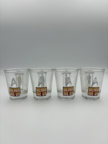 Vintage Set Of 4 Star Trek: Original Series Fine Art Shot Glasses Collectible - Picture 2 of 6