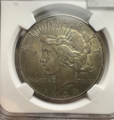 1934 Peace Silver Dollar - NGC AU58